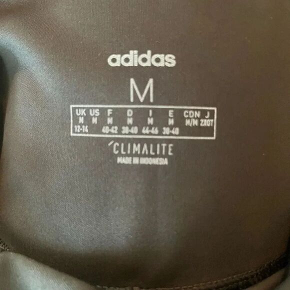 Adidas Womens Athletic Capri Workout Leggings Colorblock Size Medium - Picture 5 of 5